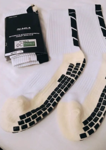 Grip Socks Pro: Mid Calf, White photo review